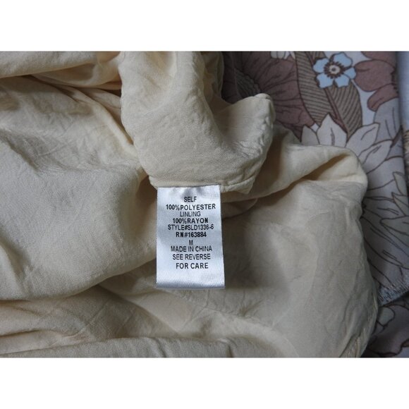 Hudson Gray Boho Floral Puff Sleeve Mini Dress Womenโs Size M - Picture 7 of 11